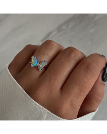 ( AN425 ) Anillos Mariposa Tornasol