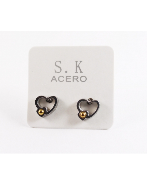 ( AR4510 ) Aros Corazoncitos  A.Q