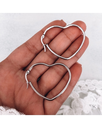 ( B042 ) Aros Argolla Corazon 40mm