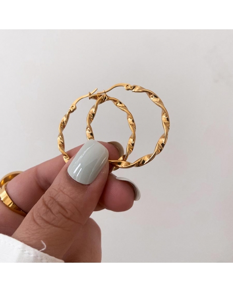 ( B715 ) AROS ARGOLLA CUBANOS 30MM