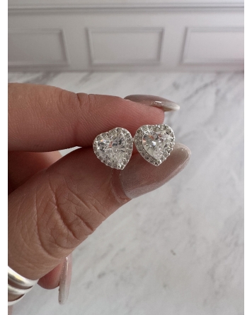 ( BA4216 ) Aro Corazón Acero Blanco
