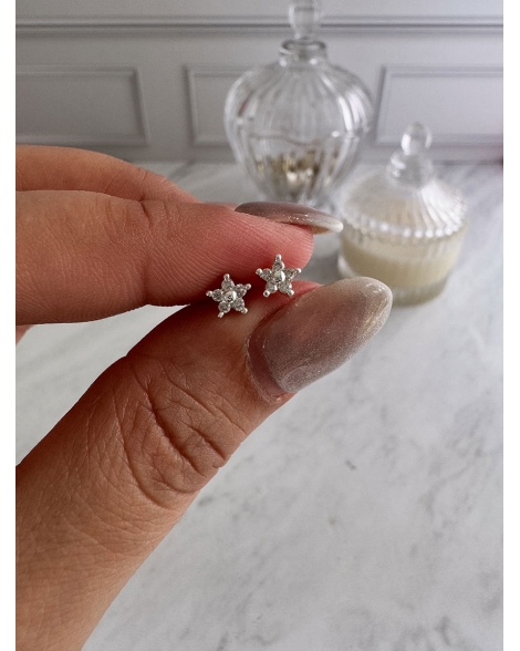 ( BA4224 ) Aro Estrella Acero Blanco