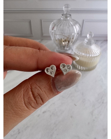 ( BA4227 ) Aro Corazón Acero Blanco