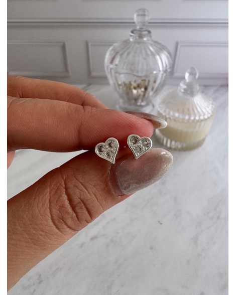 ( BA4227 ) Aro Corazón Acero Blanco