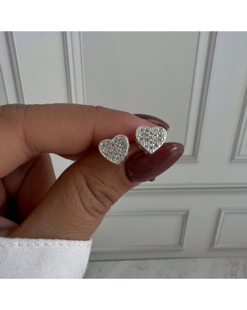 ( BA4228 ) Aro Corazón Acero Blanco