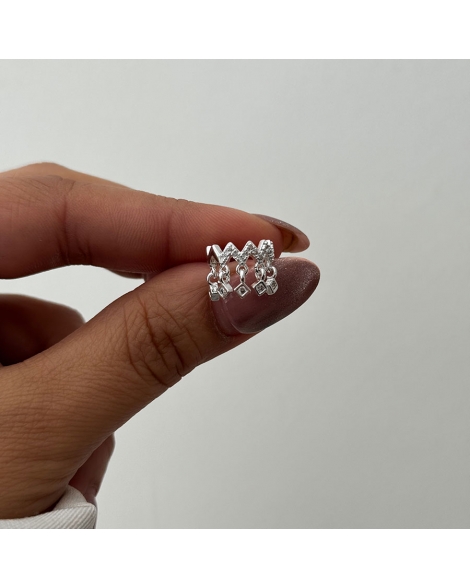 ( BA508 ) Cuff Individual Acero Blanco