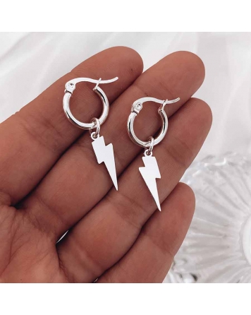( BB130 ) Argollas con Rayo A.B