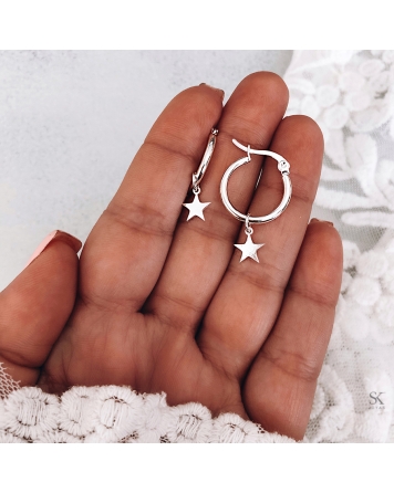 ( BB152 ) Argollas con Estrella 15mm A.B