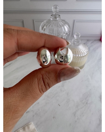 ( BB236 ) Par Argolla 27MM Acero Blanco