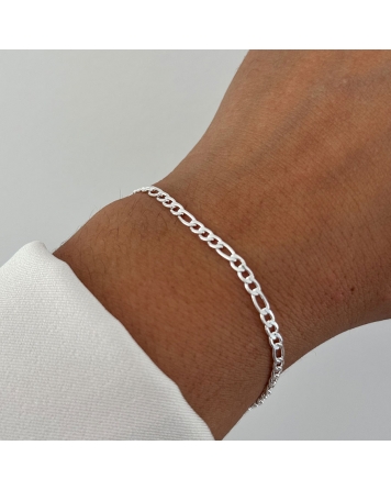 ( BP122 ) Pulsera Figaro 3x1 A.B.