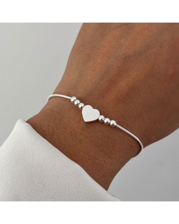 ( BP123 ) Pulsera Love Acero Blanco