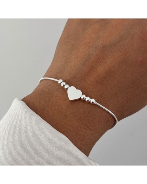 ( BP123 ) Pulsera Love Acero Blanco