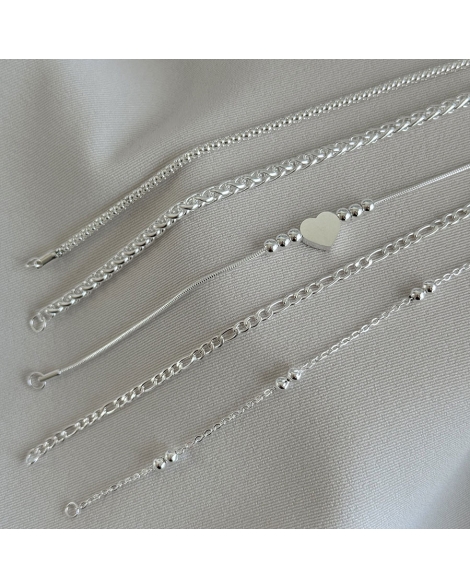 ( BP123 ) Pulsera Love Acero Blanco