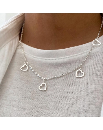 ( BS419 ) Collar con Corazones A.B.