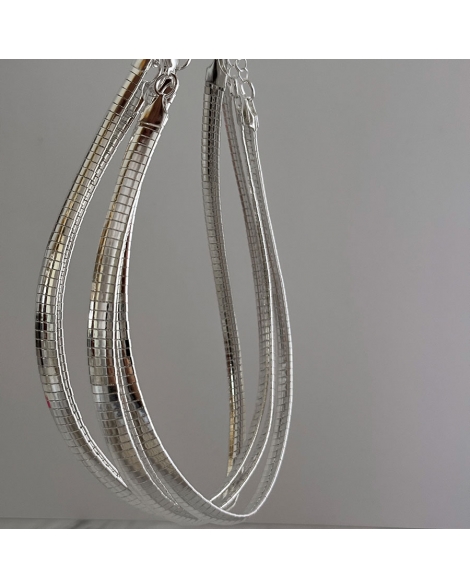 ( BS457 ) Collar Plana de Acero Blanco