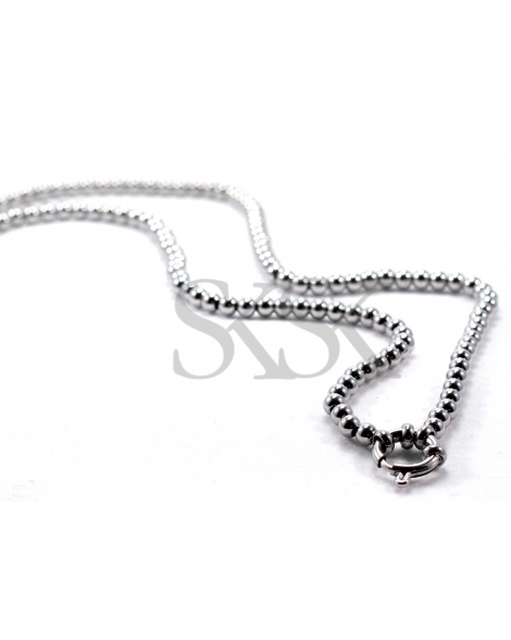 ( C128.50 ) Cadena de Acero con Bolitas 4mm x 50cm