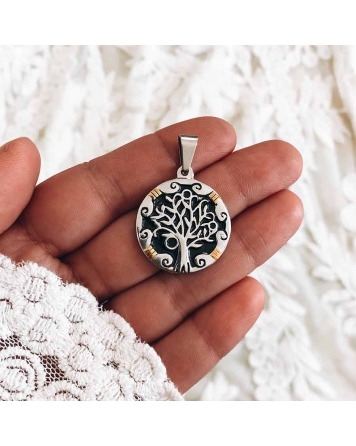 ( D452 ) Dije Arbol Combinado negro
