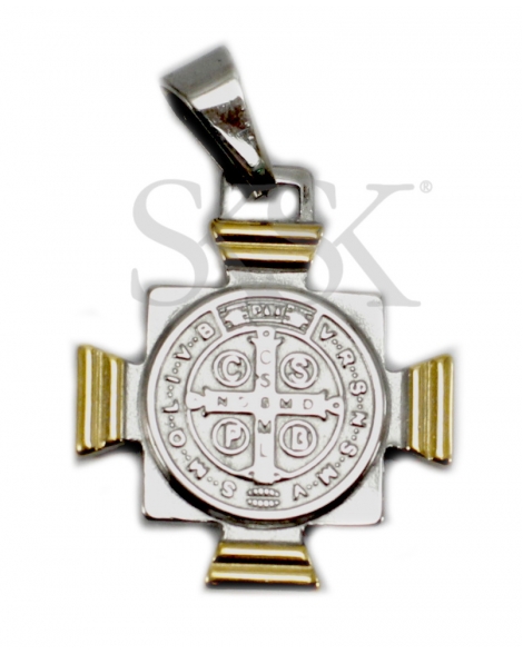 ( D617 ) Dije San Benito cruz combinado 25MM