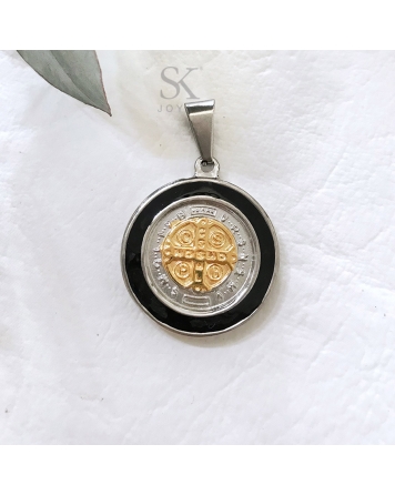 ( D673 ) Dijes San Benito Combinado Negro A.Q.