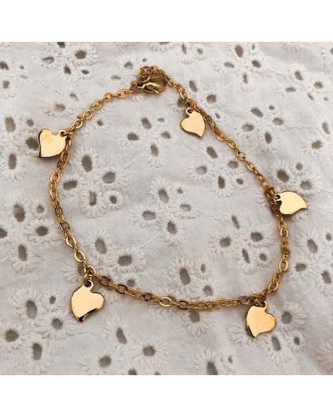 ( DP415 ) Pulsera con Corazones A.D.