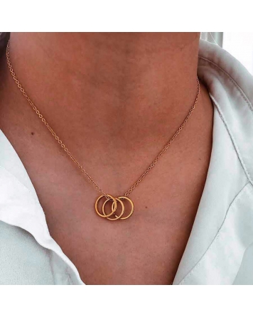 ( DS415 ) Collar Triple Circulo A.D