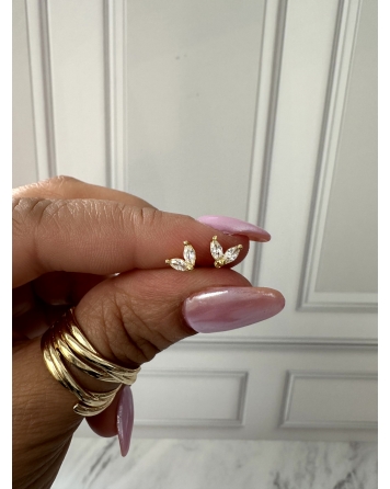 ( GAR117 ) Par de aros Gold
