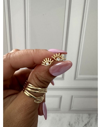 ( GAR122 ) Par de aros Ojito Gold