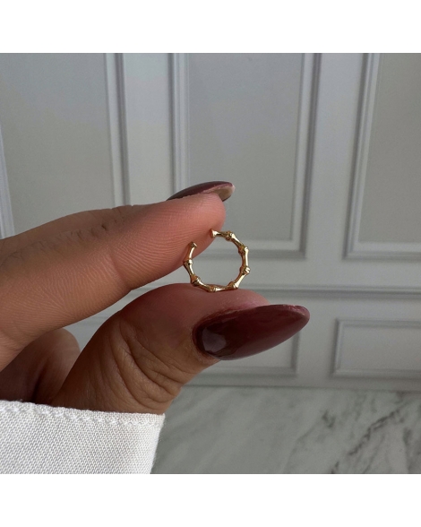 ( GAR142 ) Aro Cuff  Individual Acero Dorado