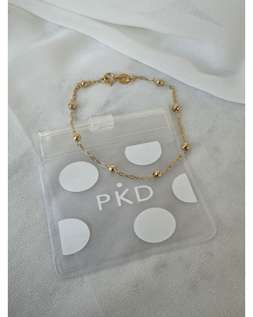 ( GP107 ) Pulseras con Bolitas Gold
