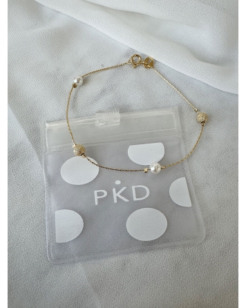( GP108 ) Pulseras con Bolitas Gold