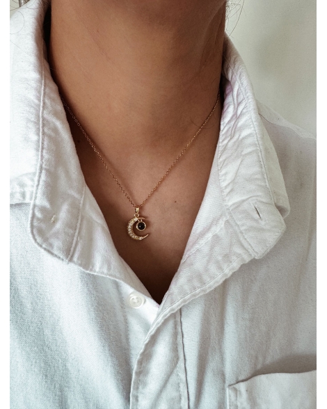 ( GS123 ) Collar Te Amo en 100 idiomas GOLD