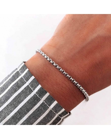 ( P106 ) Pulsera Veneciana de Acero A.Q