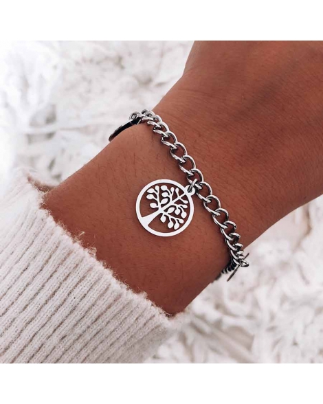 ( P421 ) Pulsera con Árboles A.Q.