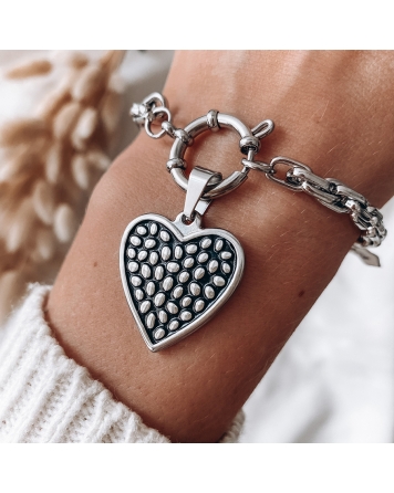 ( P441 ) Pulsera con Corazon y Marinero A.Q.