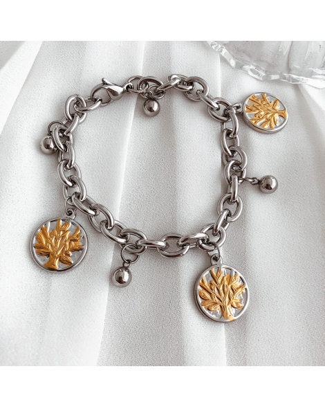 ( P487 ) Pulsera con Arboles A.Q.