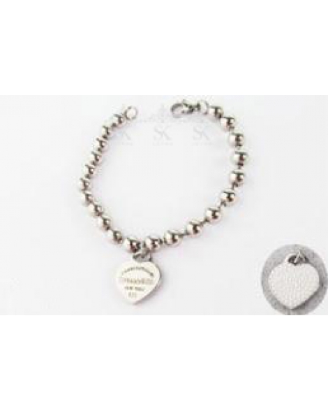 ( P516B ) Pulsera Corazón con Microperlas A.Q.