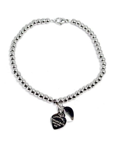 ( P517 ) Pulsera de Bolitas con dijes Tif  A.Q.