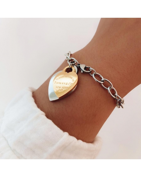 ( P519 ) Pulsera con dijes Tif  A.Q.