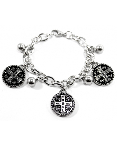 ( P606 ) Pulsera cruz San Benito A.Q.