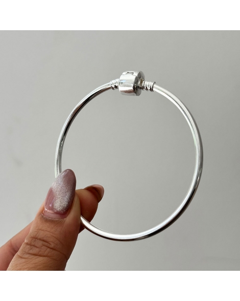 ( P876 ) Pulsera Pandora Esclava Acero Blanco