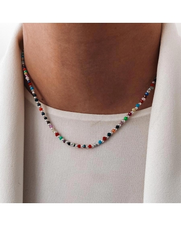 ( PC387 ) Choker Cristales Multicolor AG