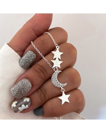 ( PC421 ) Corbatero con Lunas y Estrellas P.925