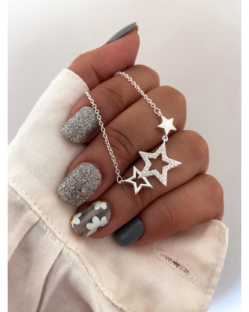 ( PC424 ) Collar con Estrellas P.925