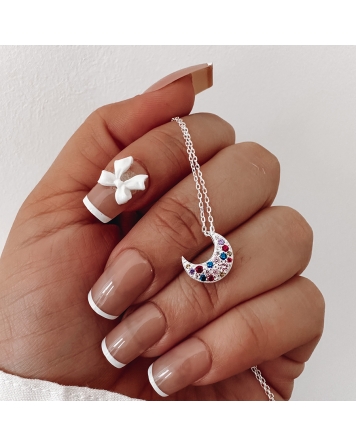 ( PC430 ) Collar con Luna P.925