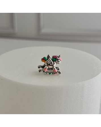 ( PD106 ) Charm Unicornio Pando Plata 925