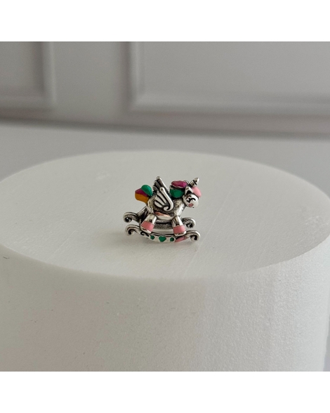 ( PD106 ) Charm Unicornio Pando Plata 925