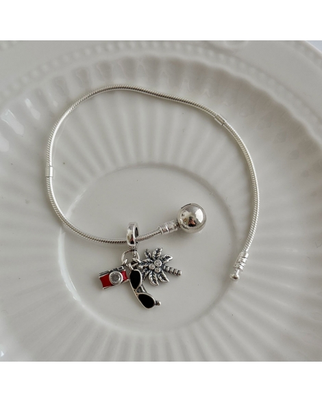 ( PD108 ) Charm Gato Pando Plata 925