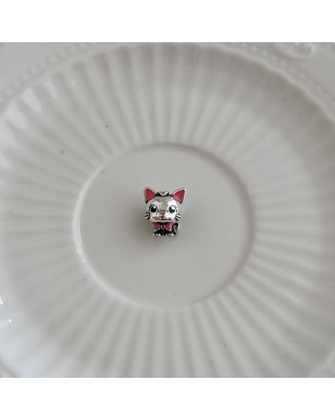 ( PD108 ) Charm Gato Pando Plata 925
