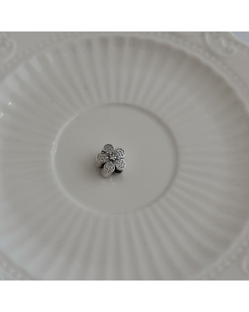 ( PD112 ) Charm Flor con Cubic Pando Plata 925