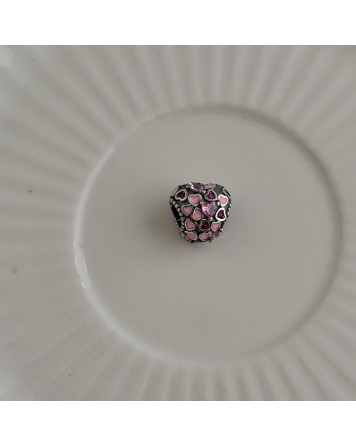 ( PD115 ) Charm Corazon con Cubic Pando Plata 925